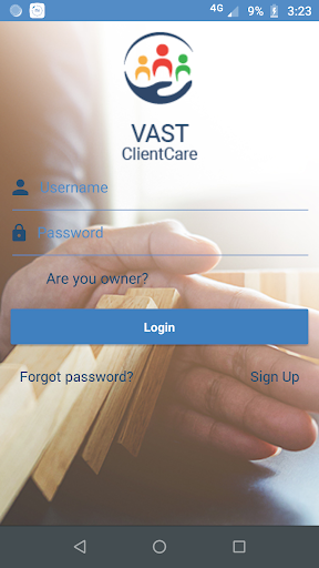 Android application VAST ClientCare screenshort