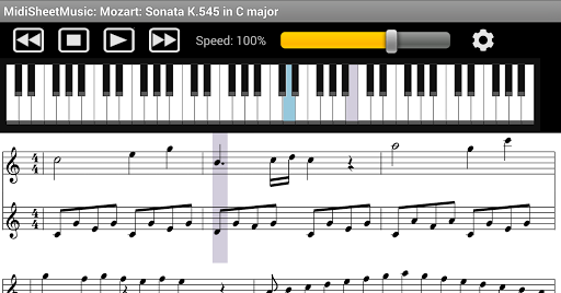 Android application Midi Sheet Music screenshort