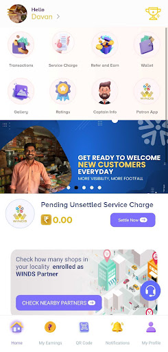 Android application WINDS Partner App screenshort