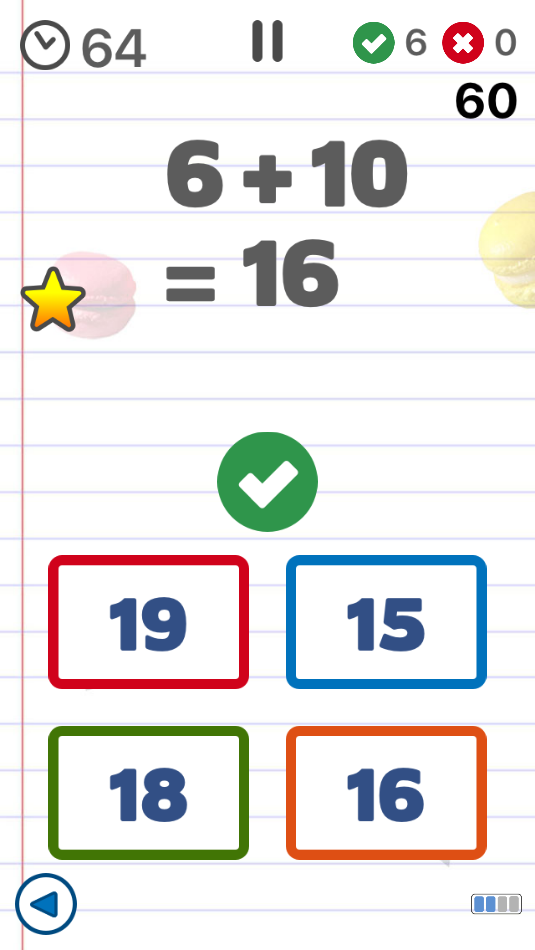 Android application Math games for kids : times tables training screenshort