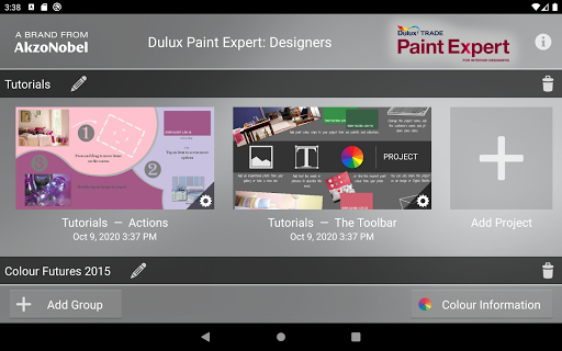 Android application Dulux Paint Expert: Designers screenshort