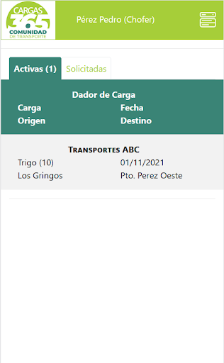 Android application Cargas365 screenshort