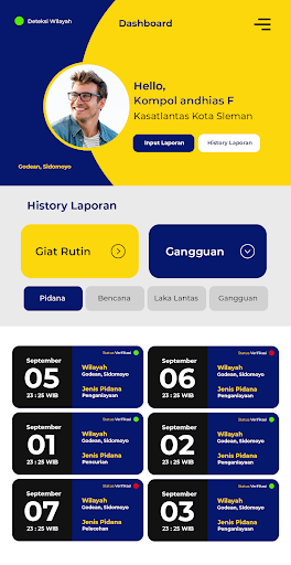 Sistem Pelaporan Polres Sleman Screen 3