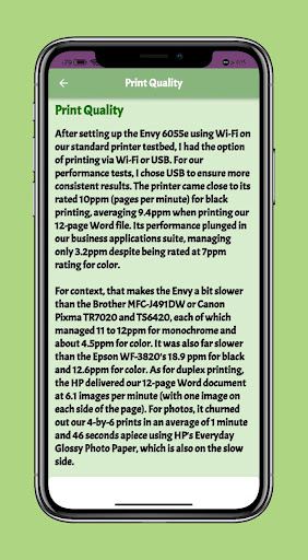 Android application HP ENVY 6055e Printer Guide screenshort