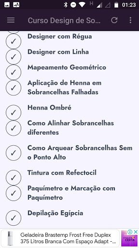 Curso Design de Sobrancelhas Screen 3