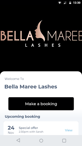Android application Bella Maree Lashes screenshort