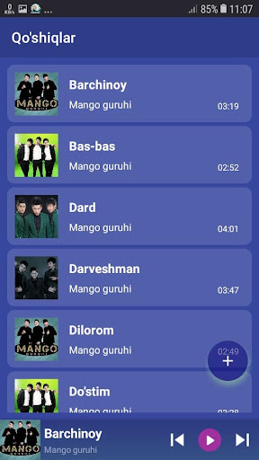 Mango guruhi qoshiqlari Screen 3