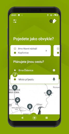 Android application OneTicket – Jedna jízdenka screenshort