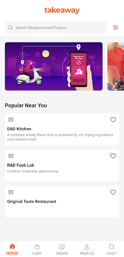 Android application GP Takeaway screenshort