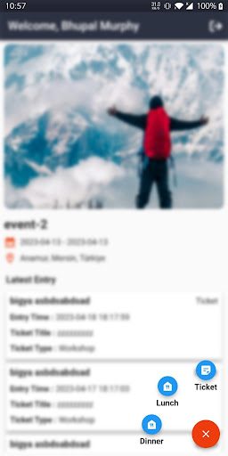 Android application EventMx screenshort