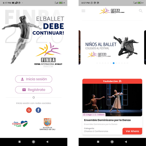 Android application Finba screenshort