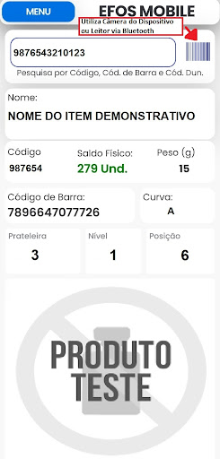 EFOS LEITOR - WMS Screen 2