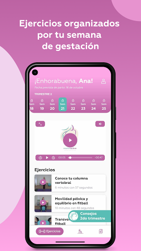 Android application Mammactive. Embarazo y parto screenshort
