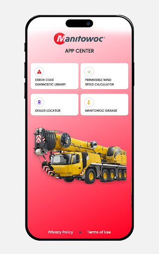 Manitowoc App Center Screen 2