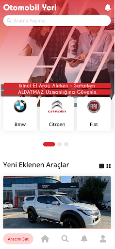Android application Otomobilyeri screenshort