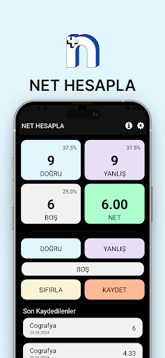 Android application Net Hesaplama screenshort