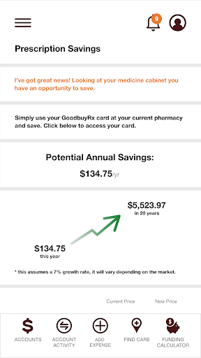 BMA Health Spending Account Screen 2