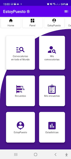 Android application EstoyPuesto screenshort