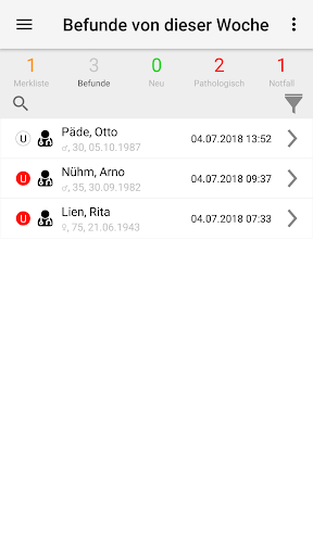 Android application Labor Lübeck screenshort