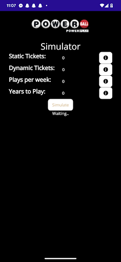 Android application PowerBall Simulator! screenshort