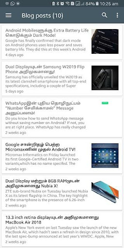 Android application Tech Tamil screenshort
