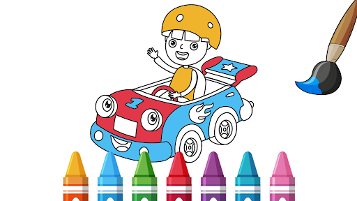 Cars Coloring Book Screen 2