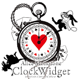 アリスのモノトーンアナログ時計ウィジェット icon