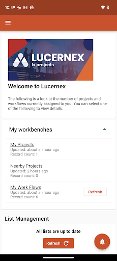 Android application Lx Projects screenshort