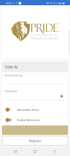Android application Pride MGMT screenshort