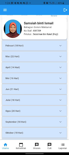Android application Myhadir DBP screenshort