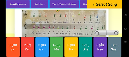 Android application Xylophone with Tunes Learning screenshort