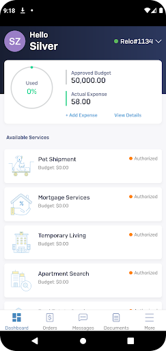 RelocateME Screen 2