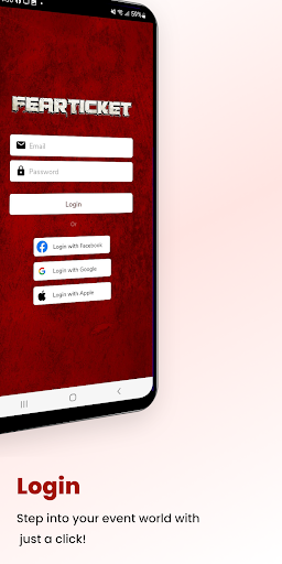 Android application FEARTICKET Organizer screenshort