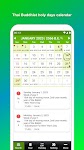 screenshot of Thailand Buddhist Calendar