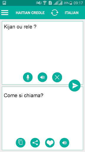Android application Haitian Italian Translator screenshort