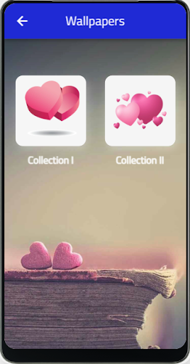 Android application pink heart wallpaper screenshort
