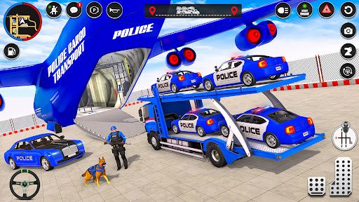 Police Car 3D Transport Truck