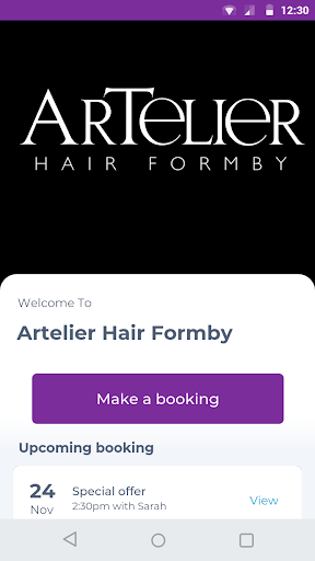 Android application Artelier Hair Formby screenshort
