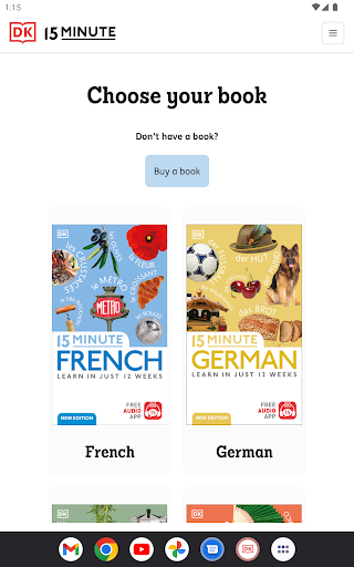 Screenshot of DK 15 Minute Language Course