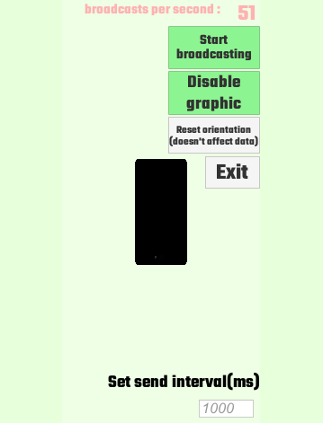 Android application BangulTomatoIMU demo screenshort