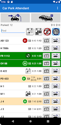 Android application Car Park Attendant screenshort