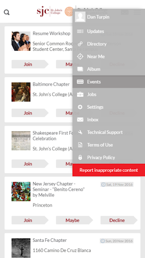 SJC Connect Screen 2