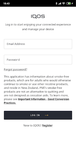 IQOS App Screen 2