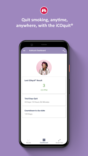Android application iCOquit® mums to be screenshort