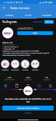URBE 96.3 FM Screen 3
