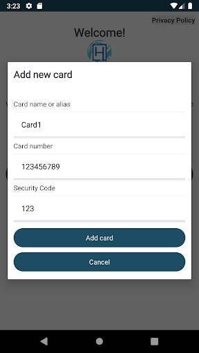 HOLO Card Balance Screen 3