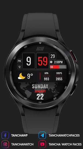 Tancha S54 Digital Watch Face Screen 3