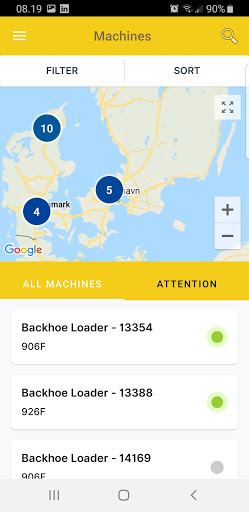Hydrema Telematics Screen 2