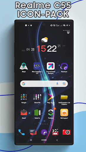 Android application Realme c55 launcher, theme screenshort