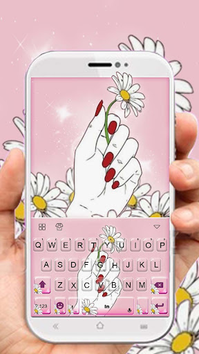 Android application Daisy Hand Keyboard Theme screenshort